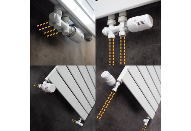 2er Set Design Thermostatkopf M 30 X 1,5 Mit Nullstellung Heizkörperventil Universal Weiß