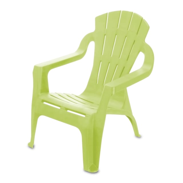 Kinder Lounge Gartenstuhl Aus Kunststoff - Grün - Robuster Garten Loungesessel Für Kleinkinder - Monoblock Stuhl Kinderstuhl Spielstuhl Stapelbar