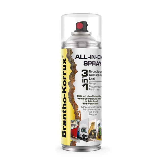 Brantho Korrux 3 in 1 Rostschutzlack All in One 400ml Sprühdose RAL1021 Rapsgelb Seidenglanz