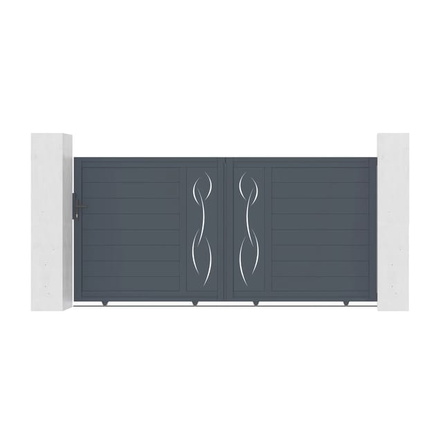 Casanoov Schiebetor Elektrisch Life 350x140cm Aluminium Grau & Schiebetorantrieb Tanker C600