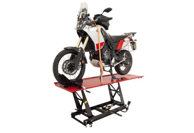 TRUTZHOLM Motorradhebebühne Hydraulisch 450 kg Extra Breit 67,5 cm Schwarz Grün