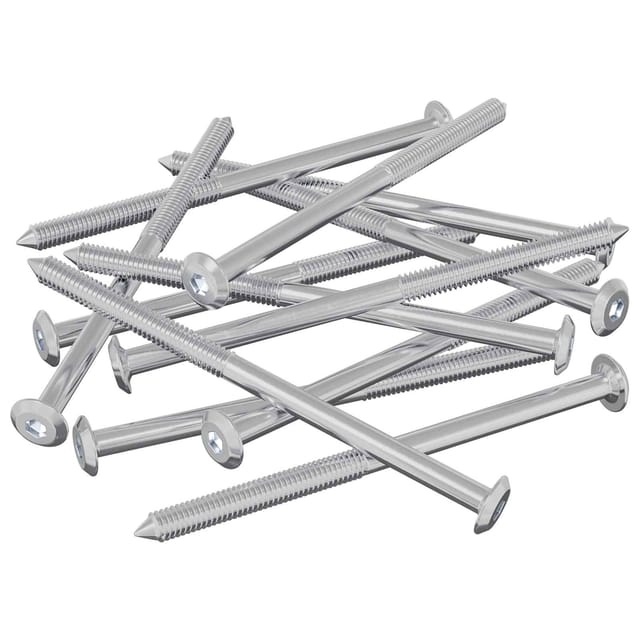vidaXL Möbel-Schrauben 12 Stk Silber M6 x 100 mm Stahl 864404