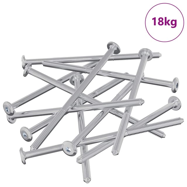 vidaXL Möbel-Schrauben 800 Stk Silber Stahl 864408