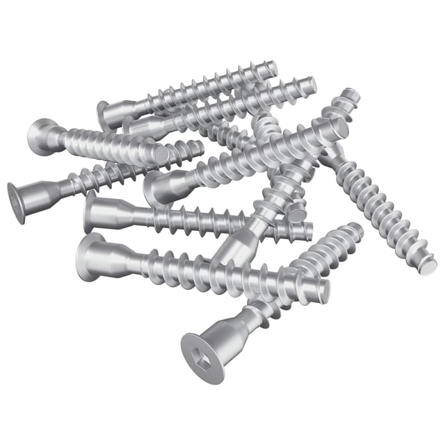 vidaXL Confirmat-Schrauben 2500 Stk Silber Metall 864384