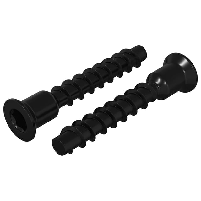 vidaXL Steckkappen-Schraube 2 Stk Schwarz 7 x 40 mm Eisen 864544
