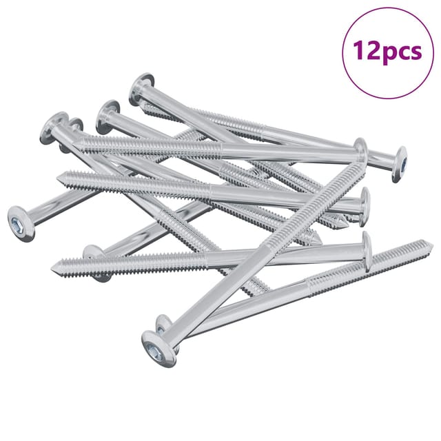 vidaXL Schraube 12 Stk Silber M6 x 85 mm Stahl 864416