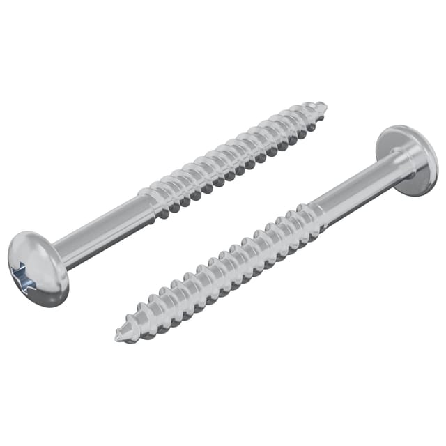vidaXL Holzschraube 2 Stk Silber 9,8 x 53 mm Stahl 864520