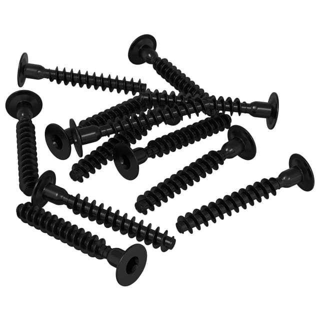 vidaXL Steckkappen-Schraube 5143 Stk Schwarz Eisen 864543