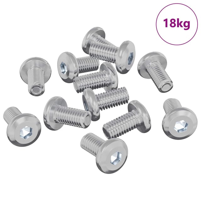 vidaXL Schraube mit Sperre Uni 4865 Stk Silber Stahl 864567