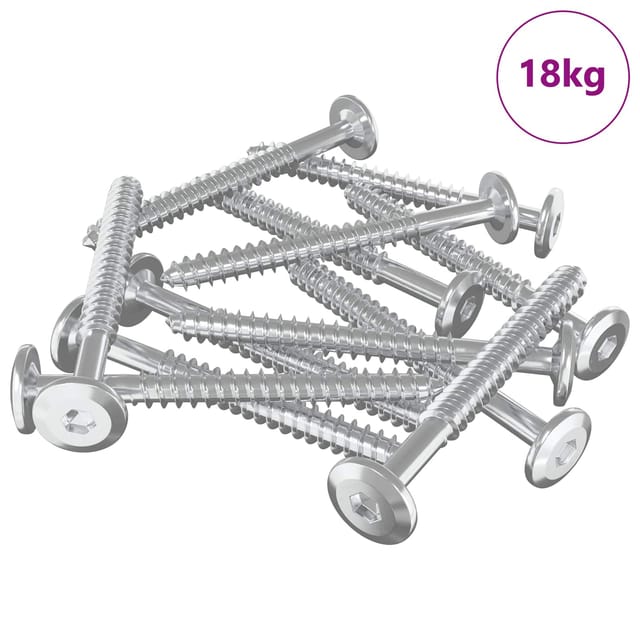 vidaXL Holzschrauben 1350 Stk Silber Stahl 864390
