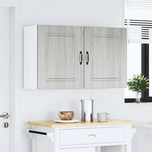 vidaXL Küchen-Hängeschränke 2 Stk Kalmar Grau Sonoma Holzwerkstoff 853570
