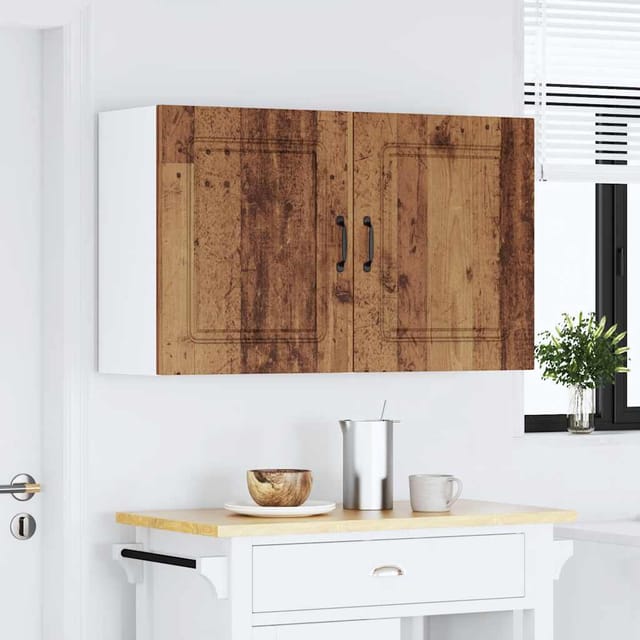 vidaXL Küchen-Hängeschränke 2 Stk Kalmar Altholz-Optik Holzwerkstoff 853574