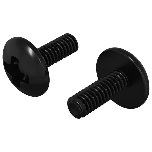 vidaXL Hülsen Schrauben 2 Stk Schwarz M4 x 10 mm Stahl 864532
