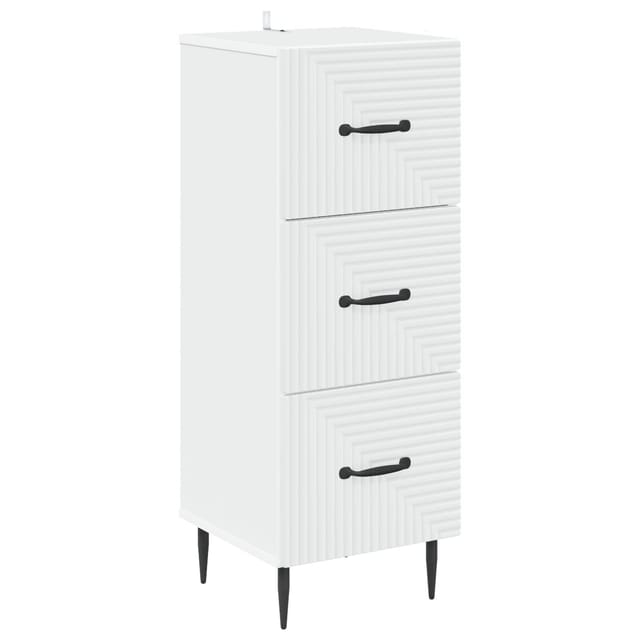 vidaXL Schubladenschrank Weiß 33 x 34,5 x 89,5 cm Holzwerkstoff 894845