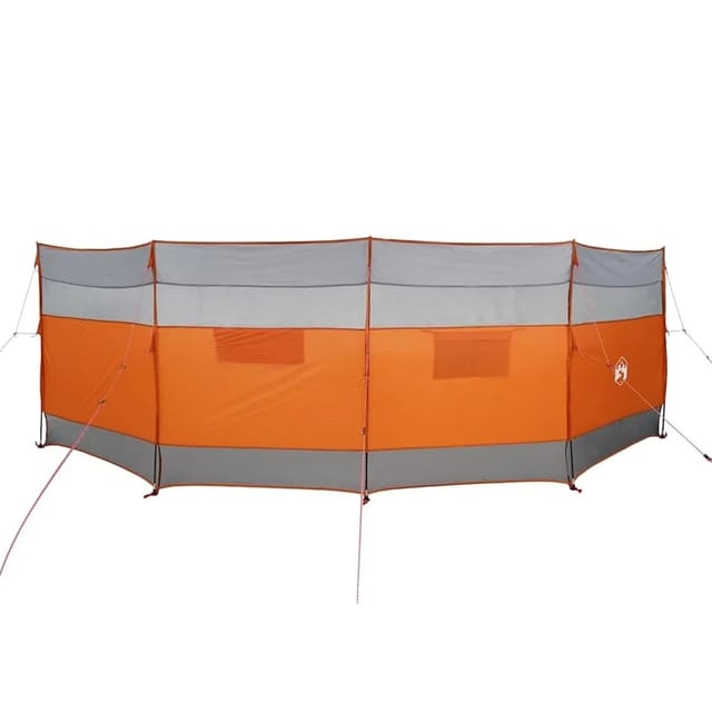 vidaXL Camping-Windschutz Grau und Orange 510x153 cm Wasserdicht 4009650