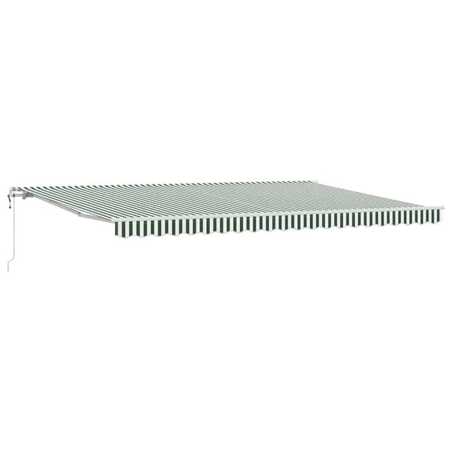 vidaXL Elektrische Ausziehbare Markise Grün und Weiß 500 x 350 cm 3331583