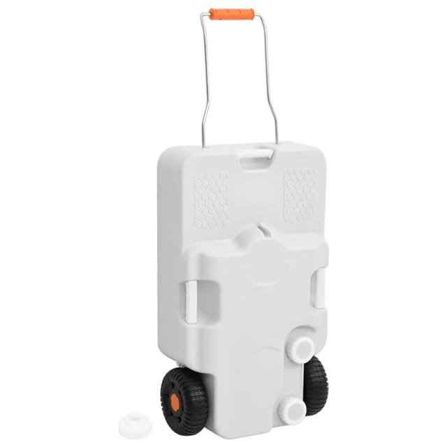 vidaXL Camping-Wassertank mit Rollen 30 L Grau 154416