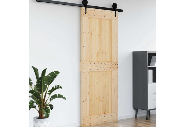 vidaXL Tür NARVIK Natur 90 x 210 cm Massivkiefer 42047091