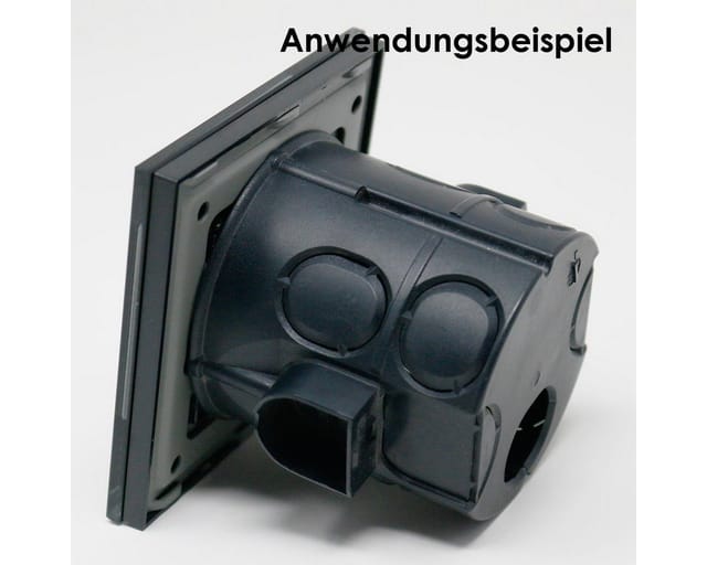 world-trading-net UP-Steckdose mit USB-A&-C Ladeg Glas-Rahmen Schwarz