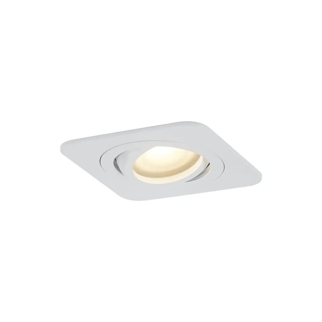 QAZQA Abgerundeter Einbaustrahler Weiß GU10 50mm Dreh- und Kippbar IP44 Alberto