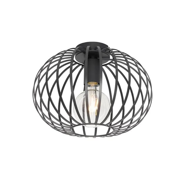 QAZQA Design Deckenleuchte Schwarz 30 cm Johanna
