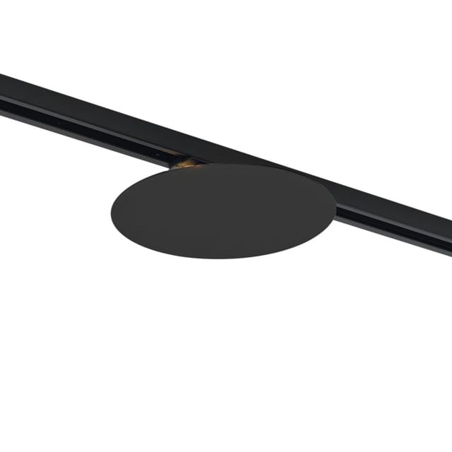 QAZQA Moderne Schwarze Deckenleuchte für 1-Phasen-Schienensystem 2-flammig Iconic Pulley