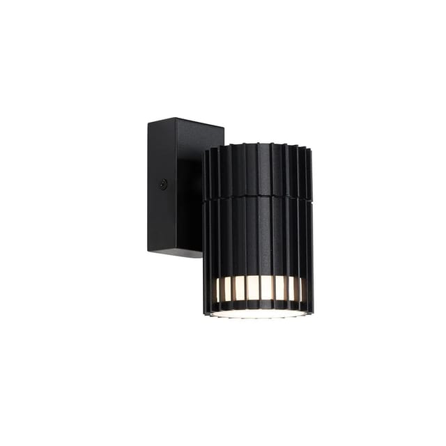 QAZQA Design Außenwandleuchte Schwarz IP44 Boris