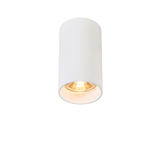 QAZQA Moderner Aufbaustrahler Weiß 5,5 cm GU10 50 mm Tuba