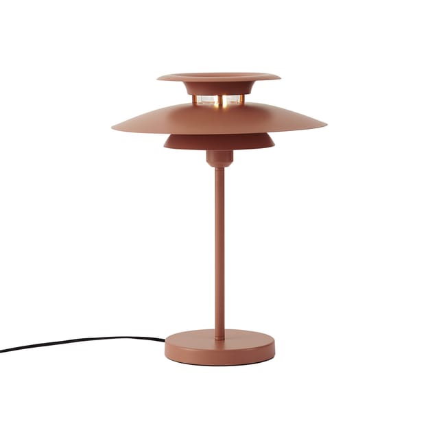 QAZQA Retro-Tischleuchte Mokka Stahl 45cm Pauly