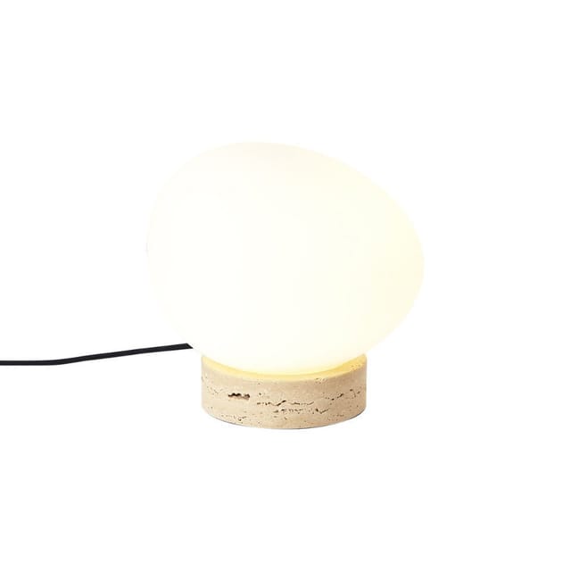 QAZQA Japandi-Tischleuchte Beige mit Opalglas Sally