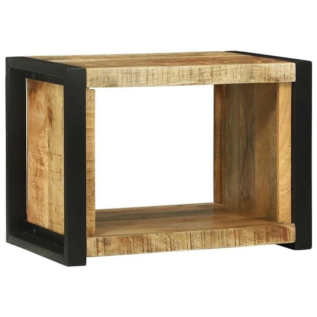 vidaXL Wandwürfel mit Speicher Braun 55 x 35 x 40 cm Massivholz Mango 4016008