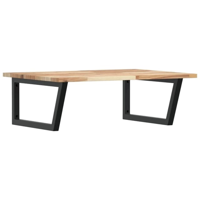 vidaXL Waschbeckenregal Wandmontage Stahl und Akazienholz 3302891