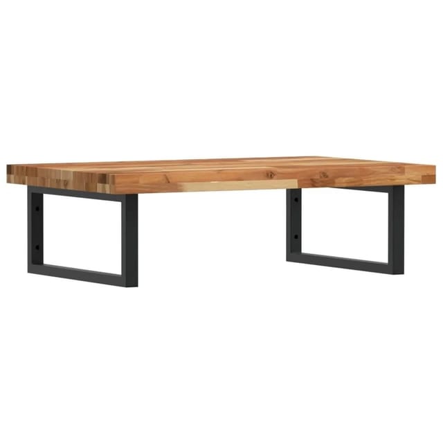 vidaXL Waschbeckenregal Wandmontage Stahl und Akazienholz 3302849