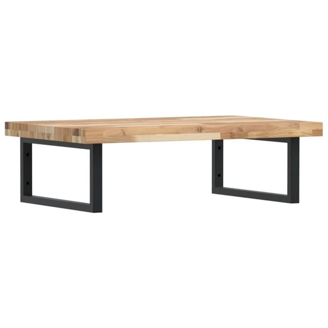 vidaXL Waschbeckenregal Wandmontage Stahl und Akazienholz 3302809