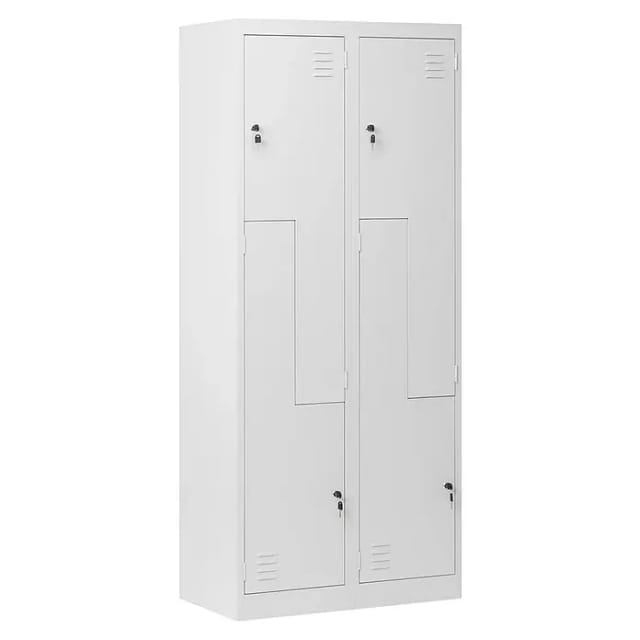 Jan Nowak Spind Schrank L-Form JULIA 185 x 80 x 45 cm Grau