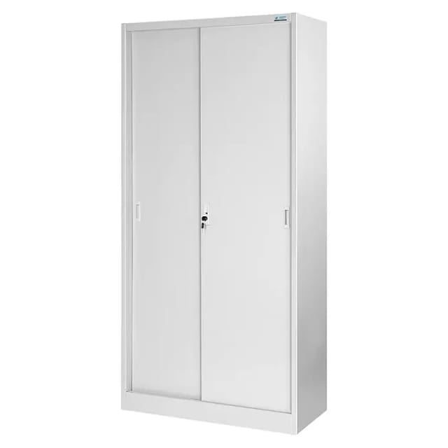 Jan Nowak Aktenschrank Schiebetürenschrank KUBA 185 x 90 x 40 cm Grau