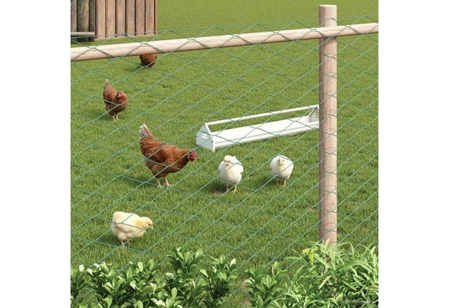 vidaXL Maschendrahtzaun Grün 2 x 10 m Stahl 42033070