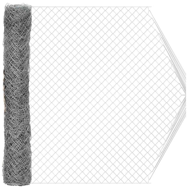 vidaXL Kettenzaun Verzinkt 2 x 10 m Glas 42033072