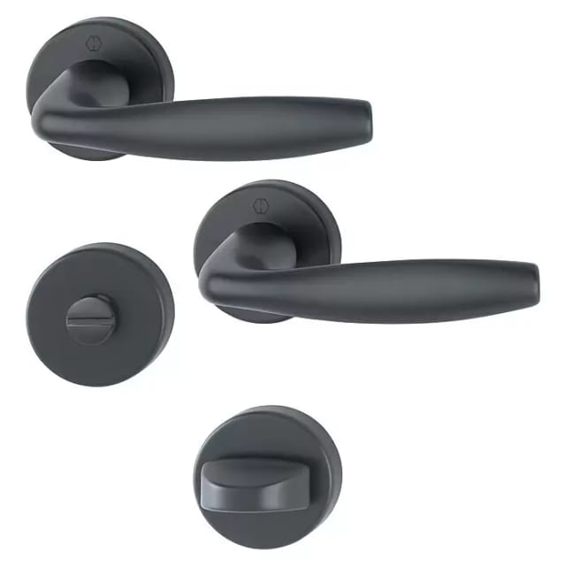 Hoppe Rossetten Garnitur New York Schwarz WC
