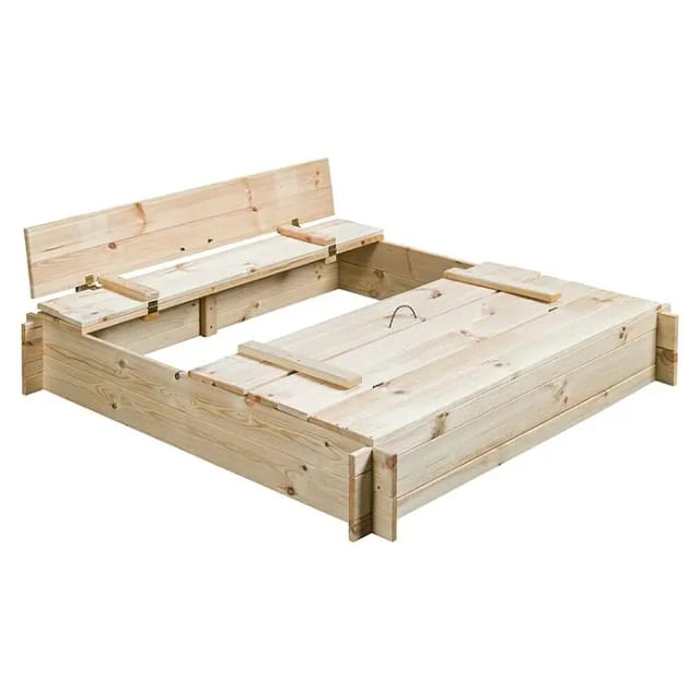 SwingKing Sandkasten Gucio unbehandelt 120 cm x 120 cm