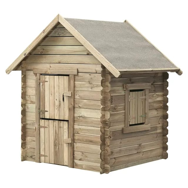 SwingKing Spielhaus Louise 160 cm x 120 cm x 120 cm davon 10 cm Dachüberstand