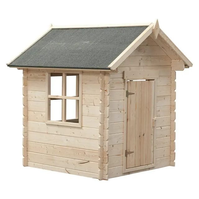 SwingKing Spielhaus Monique unbehandelt 160 cm x 120 cm x 120 cm