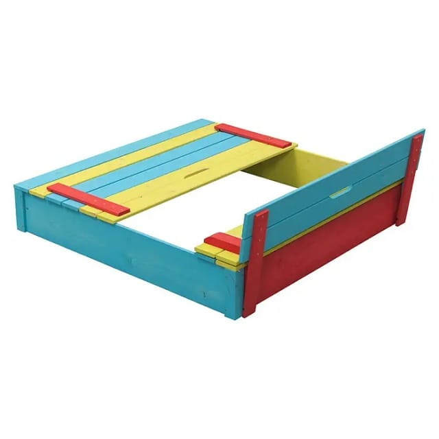 SwingKing Sandkasten Sepp farbig 120 cm x 120 cm