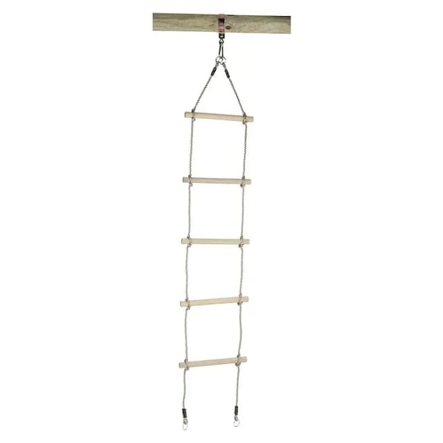 SwingKing Strickleiter mit 5 Holz-Sprossen