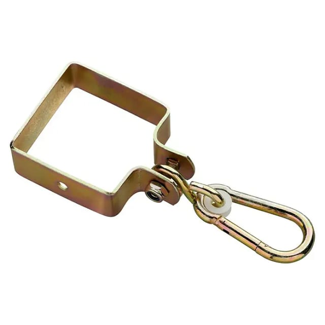 SwingKing Schaukelhaken mit Karabiner für Kantholz 9 cm x 9 cm Gelb