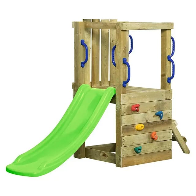 SwingKing Spielturm Irma Small mit Rutsche Apfelgrün 66 cm x 190 cm x 125 cm