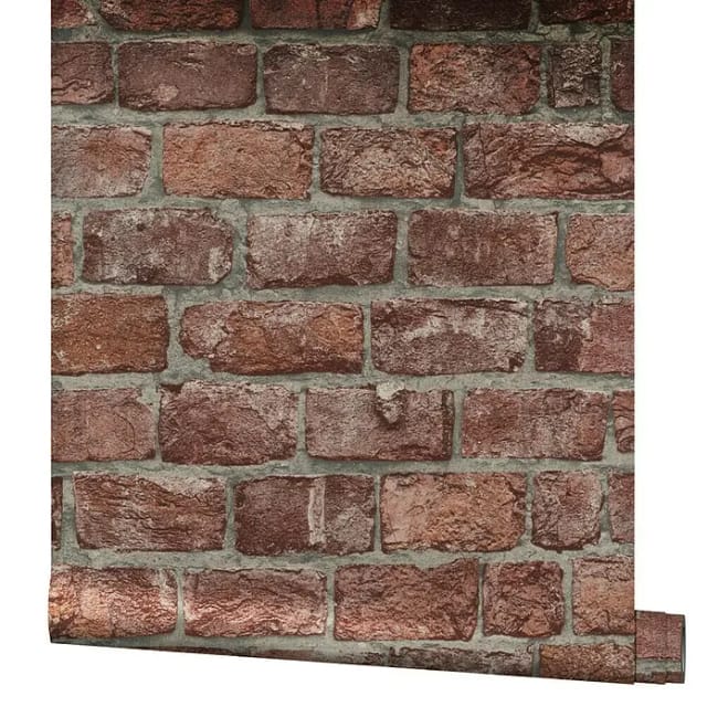 Marburg Vliestapete GZSZ 3D Steinoptik 10,05 m x 0,53 m Rot FSC®