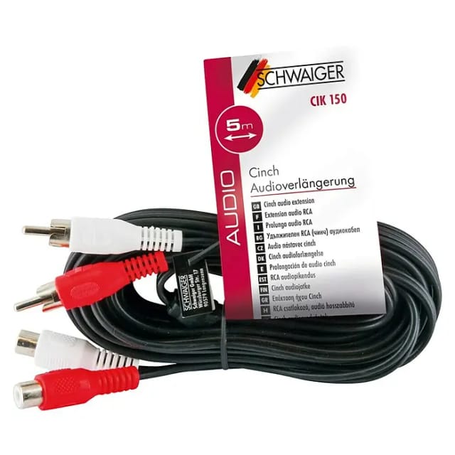 Cinch-Audioverlängerung Stereo 5 m CIK150 053
