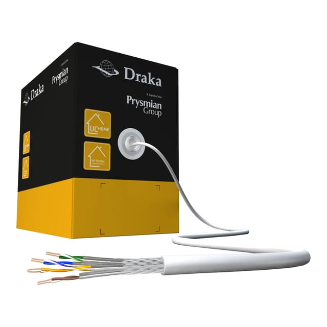 Draka Comteq (DNT) UChome SS26 Kat.7 weiß 4P S/FTP AWG26 60026455-Dca-Box350