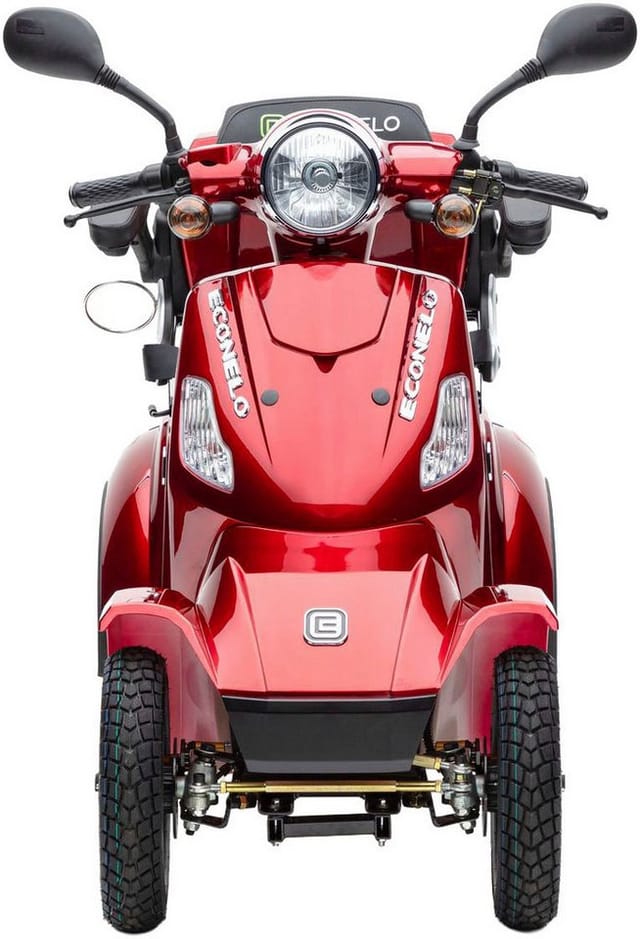 ECONELO E-Seniorenmobil J4000 L, Lithium-Akku, 4-Rad, 1000 Watt, Rot